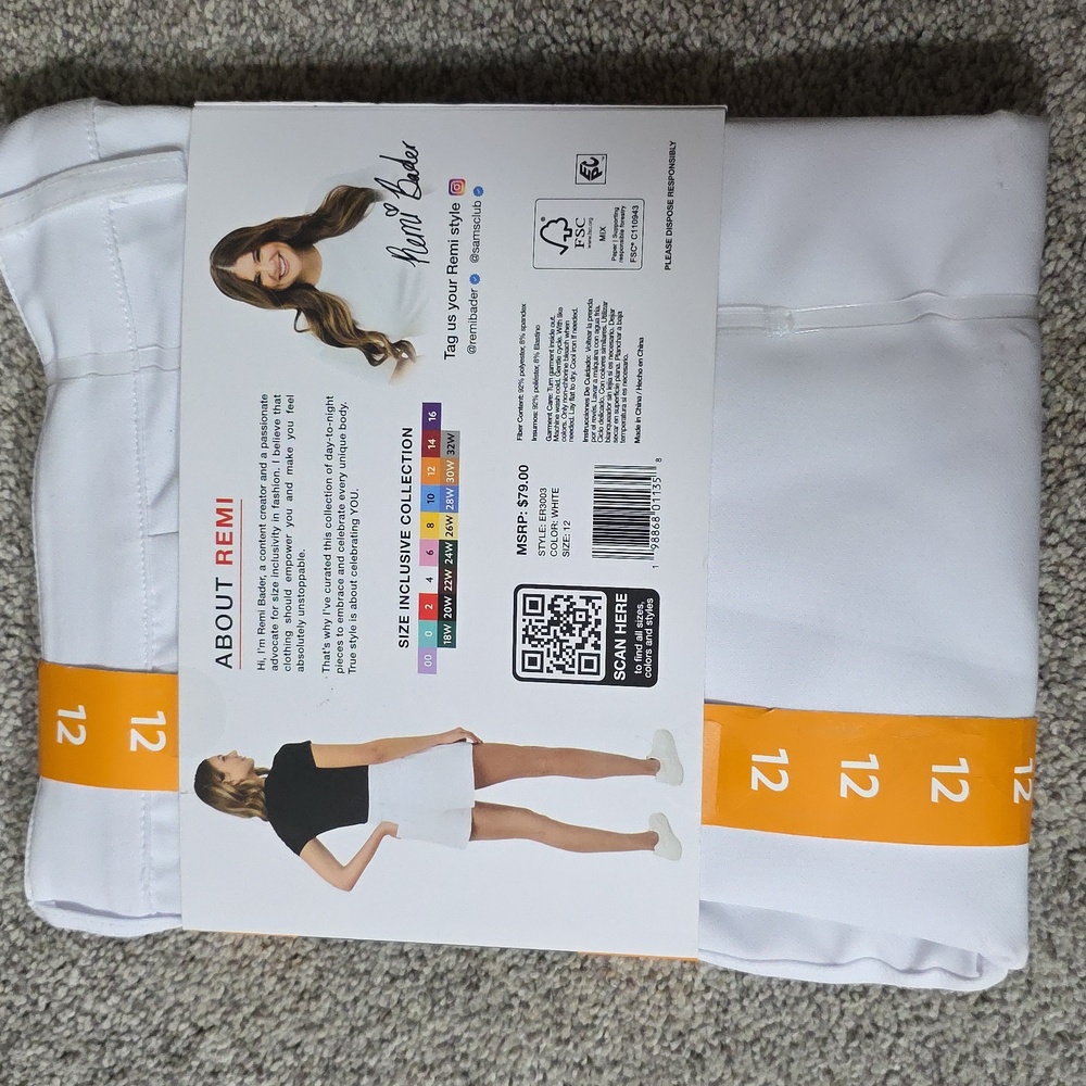 White Trouser Shorts Edited By Remi Bader Womens Size 12 (W634) - Picture 2 of 5